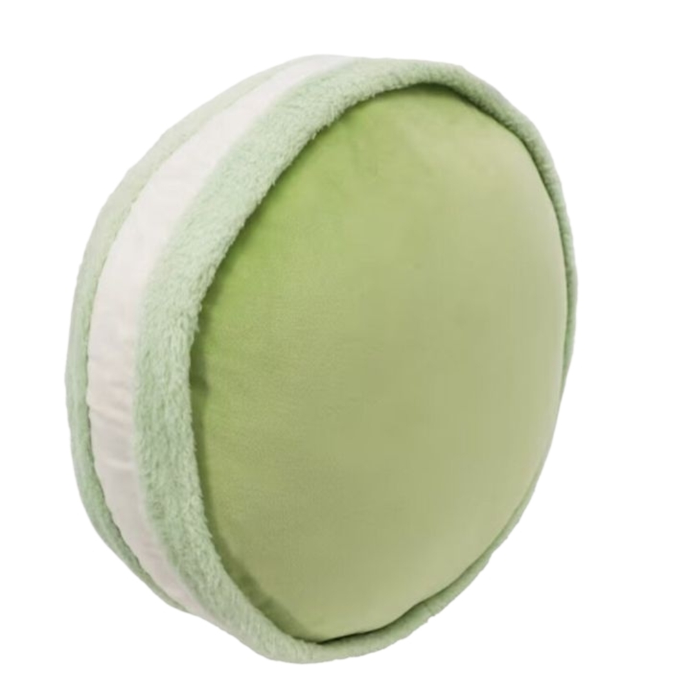 Ashland Green and White Macaron Pillow Coussin